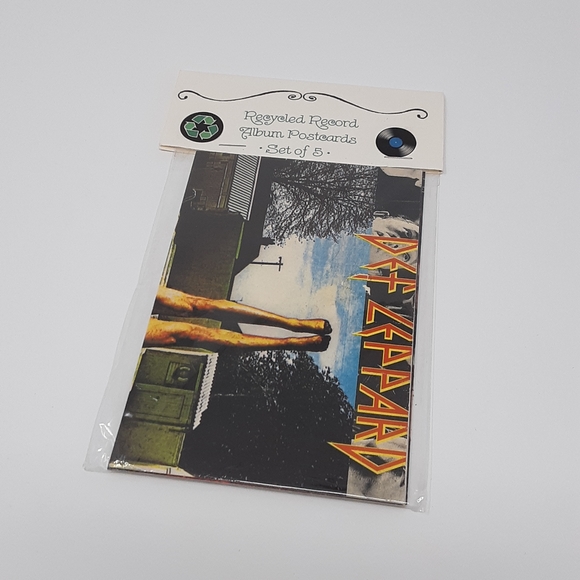 ♻️ Recycled Record Album Postcards Pack of 5 - Picture 1 of 8